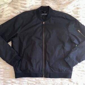 Everlane Uniform‎ Black Varsity Bomber Jacket with Ribbed Cuffs